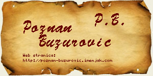 Poznan Buzurović vizit kartica